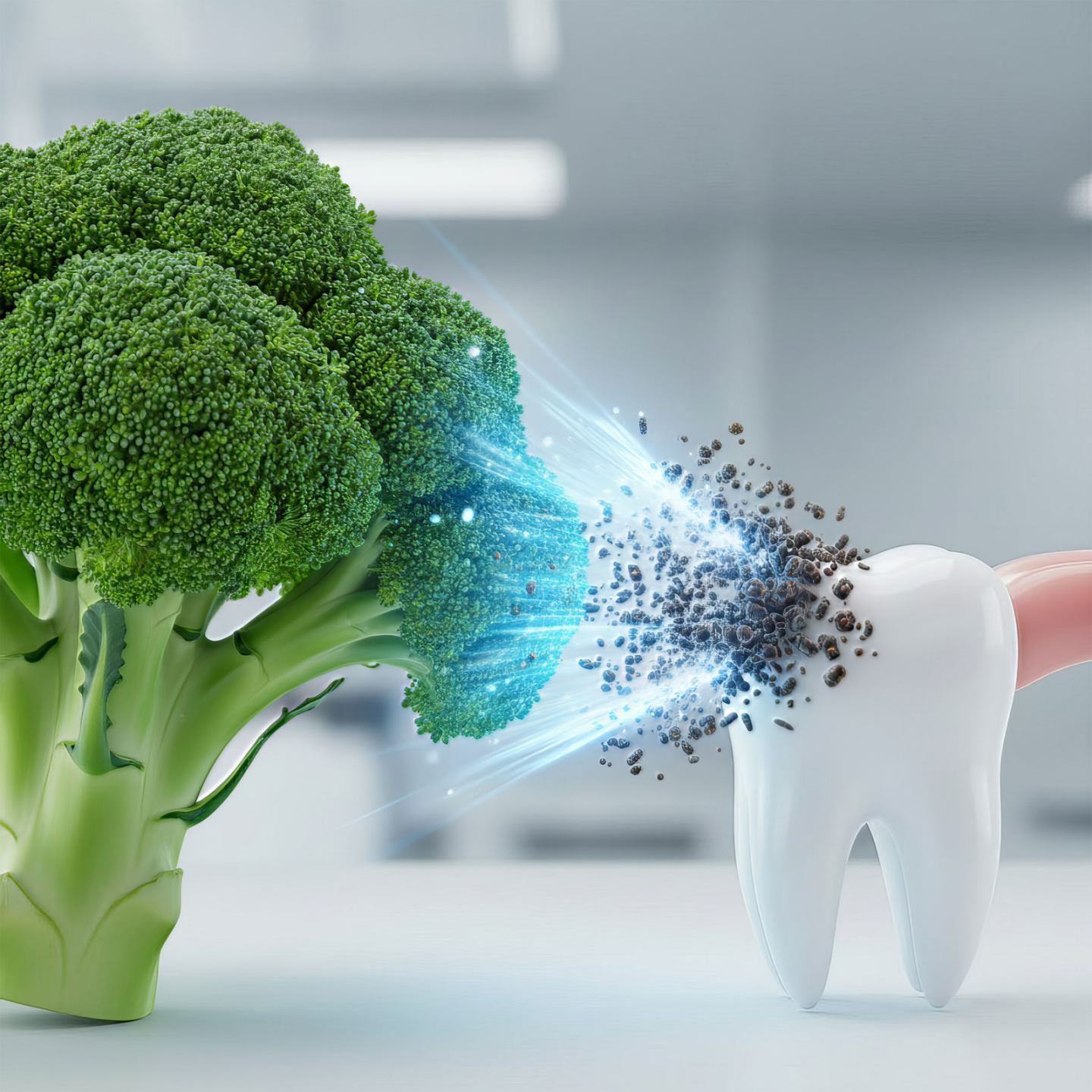 Брокколи шүдний өнгөр болон цоорол үүсгэдэг бактерийг 90-92%-иар бууруулдаг